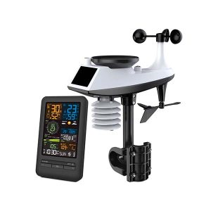 Estación meteorológica inteligente Tuya Home, Monitor Digital de temperatura y humedad, Wifi, dirección de la velocidad del viento, indicador de luz de lluvia, calidad del aire