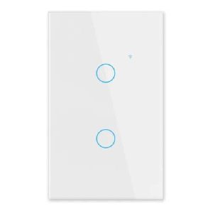Interruptor Inteligente Táctil doble (2 Canales) Tuya WiFi + RF 433MHz